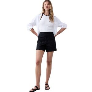 NWT Banana Republic Linen-Blend Easy Pull-on Short, Black - Size XS